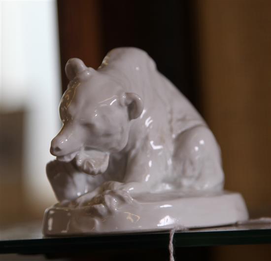 Late Meissen model of a bear after August Gaul
